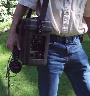 BrightPak used over the shoulder in the field