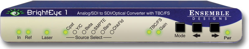 BrightEye 1 Analog/SDI to SDI/Optical Converter with TBC/Frame Sync from Ensemble Designs