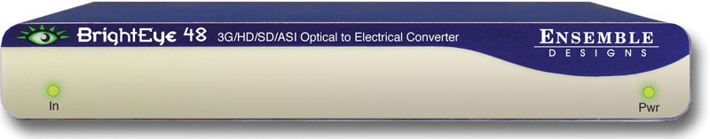 BrightEye 48 3G/HD/SD/ASI Optical to Electrical Converter from Ensemble Designs