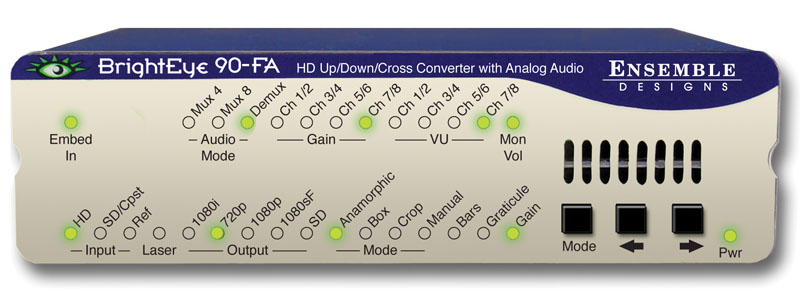 BrightEye 90-FA HD Up/Down Cross Converter and ARC with Analog Audio and Optical Output from Ensemble Designs