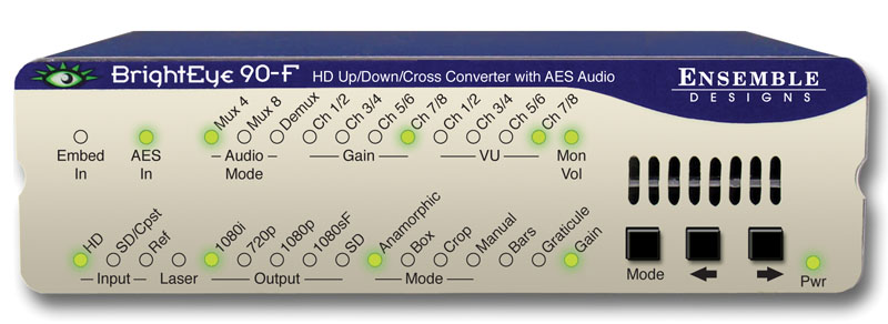 BrightEye 90-F HD Up/Down Cross Converter and ARC with AES Audio and Optical Output from Ensemble Designs