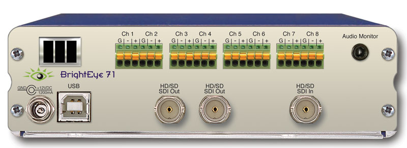 BrightEye 71 & 71-F HD/SD 8 Channel Analog Audio Embedder/Disembedder from Ensemble Designs