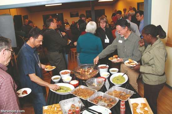 Favorite appetizers and small plates from the “Cafe Ensemble Cookbook” were prepared and served by Ensemble Designs staff. Some of the favorites served were Jim's meatloaf, vegetable frittata and Asian coleslaw.